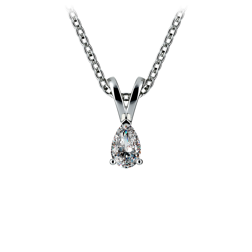 1 Carat Pear Shape Diamond Pendant - Nature Sparkle