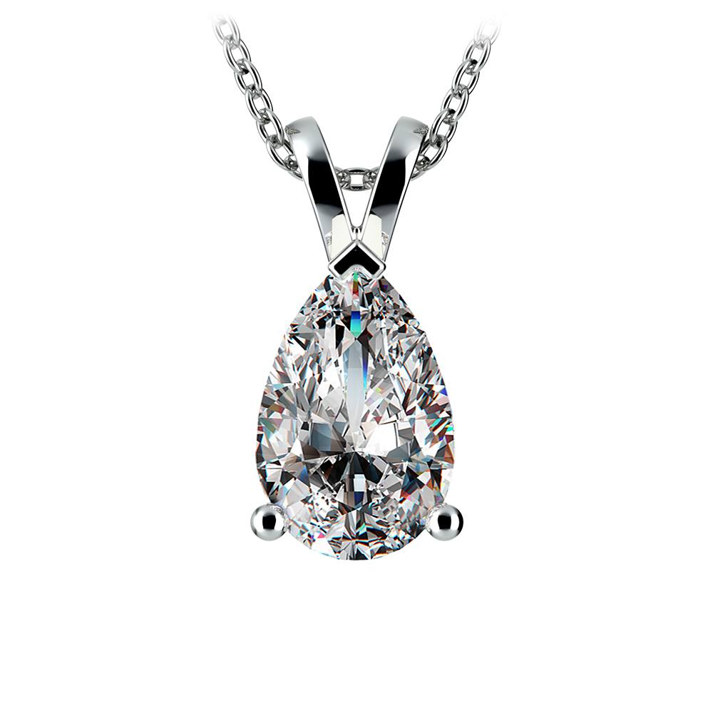 1/2 CT. Certified Diamond Solitaire Pendant in 14K White Gold (J/I2) |  Zales Outlet