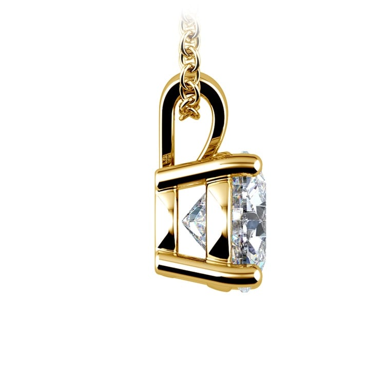 Pear Diamond Solitaire Pendant in Yellow Gold (2 ctw)