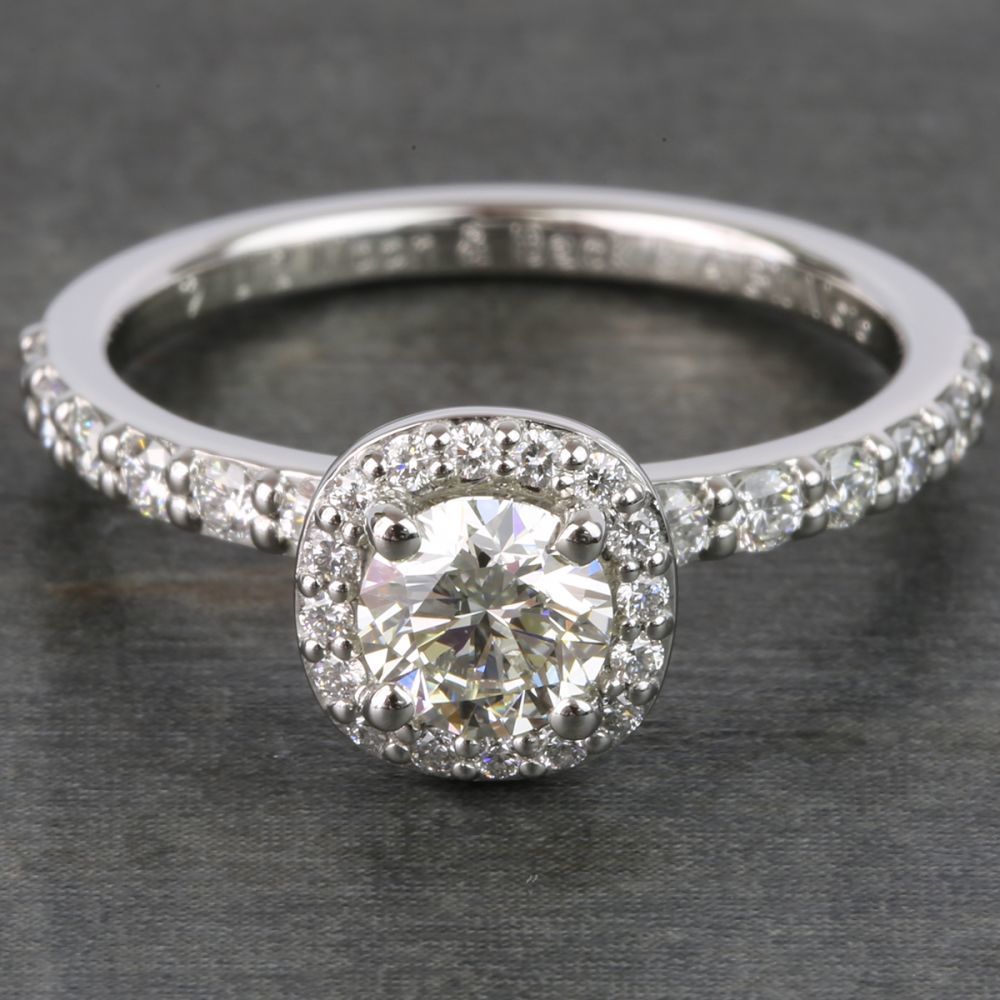 Shimmering Antique Halo Diamond Ring (0.72 Ct)