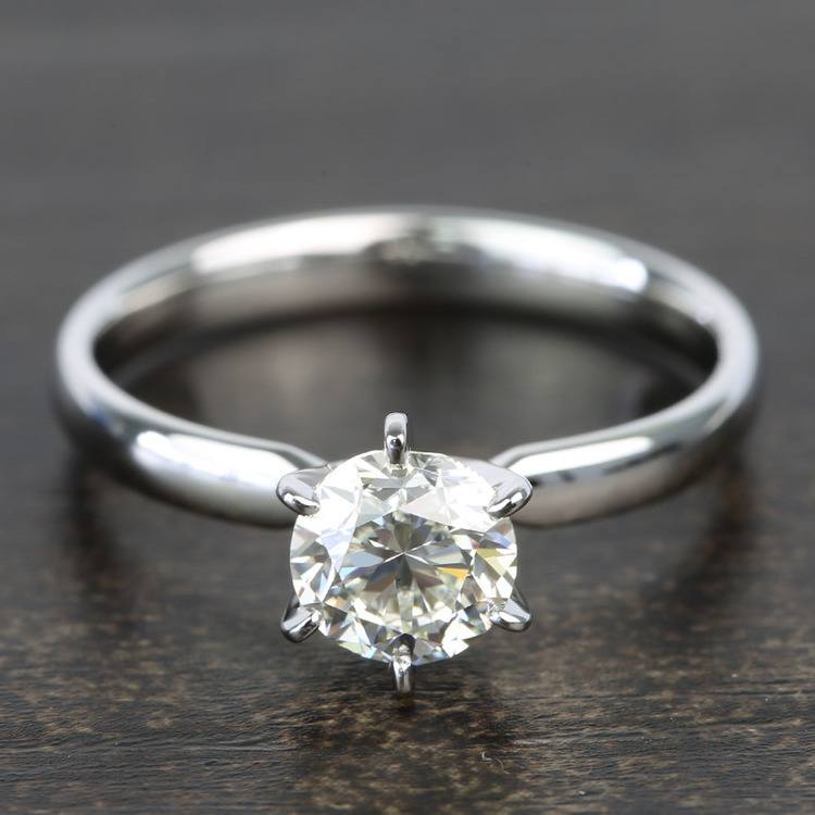 0.90 Carat Six-Prong Round Solitaire Diamond Engagement Ring