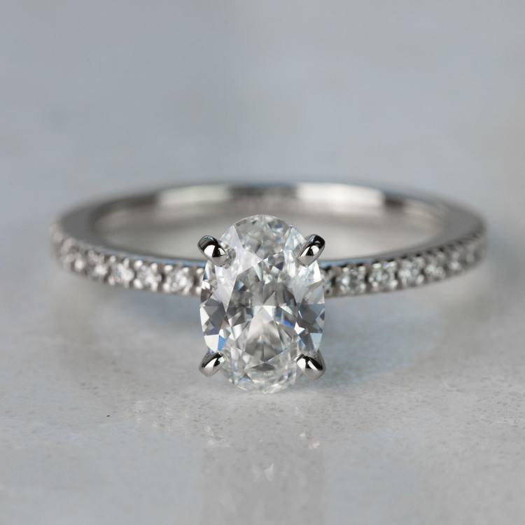 1 Carat Oval Diamond With Wedding Ring Set