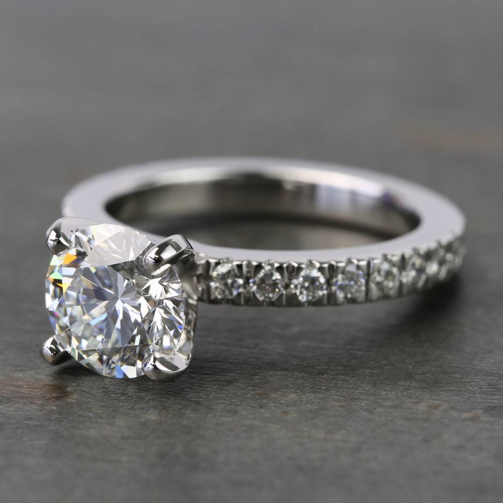 1.25 Carat Pave Round Diamond Engagement Ring