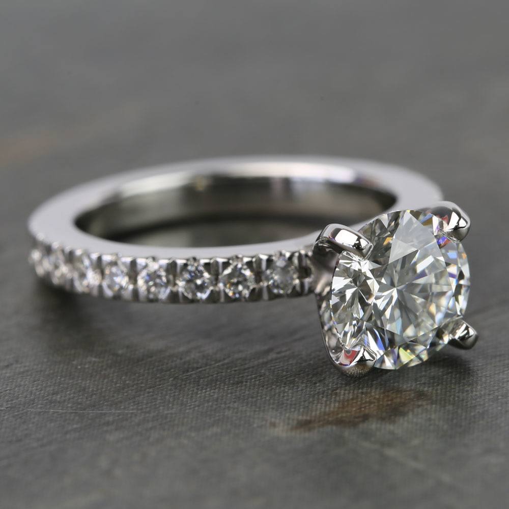 1.25 Carat Pave Round Diamond Engagement Ring