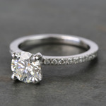 1.26 Carat Diamond Petite Pave Ring In White Gold