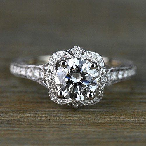 2.5 Carat Pear Trellis Diamond Engagement Ring