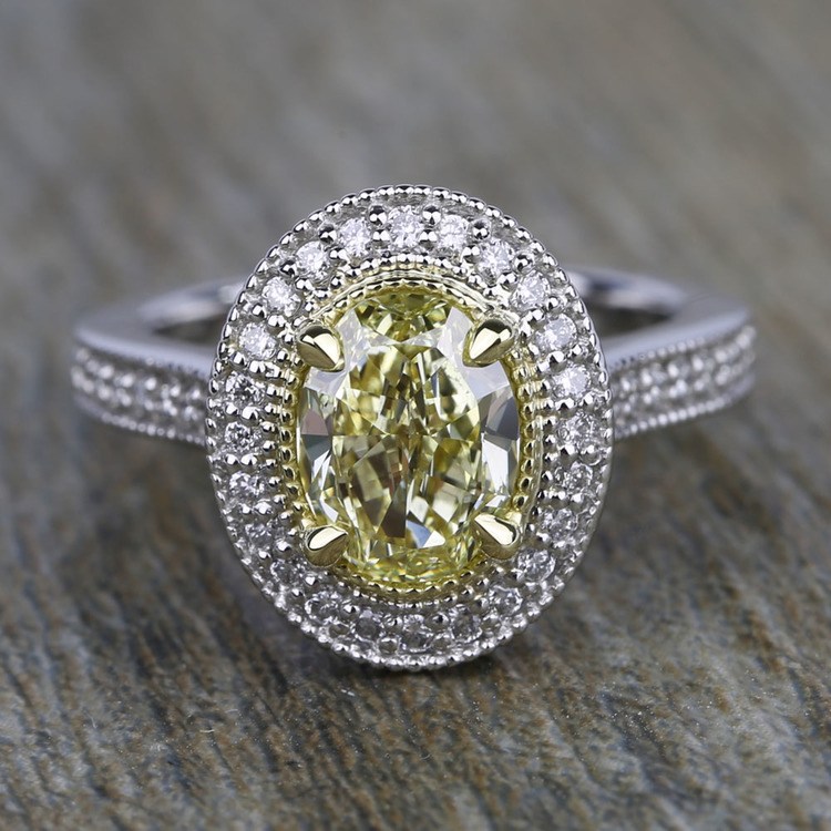 antique yellow diamond ring