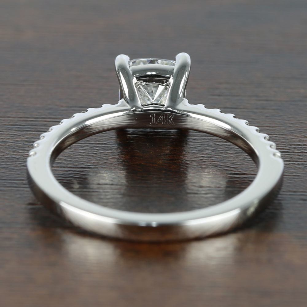 1 Carat Cushion Cut Diamond Ring In White Gold