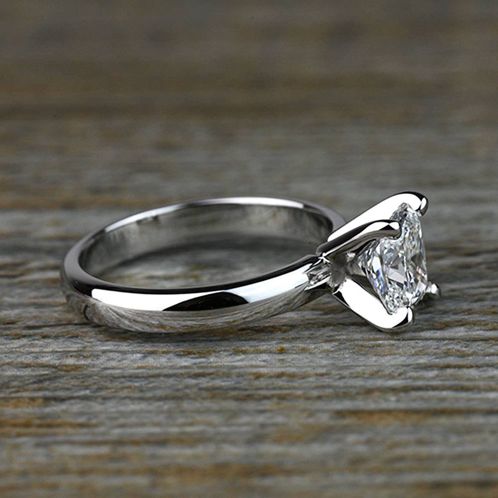 1 Carat Elongated Cushion Diamond Solitaire Engagement Ring