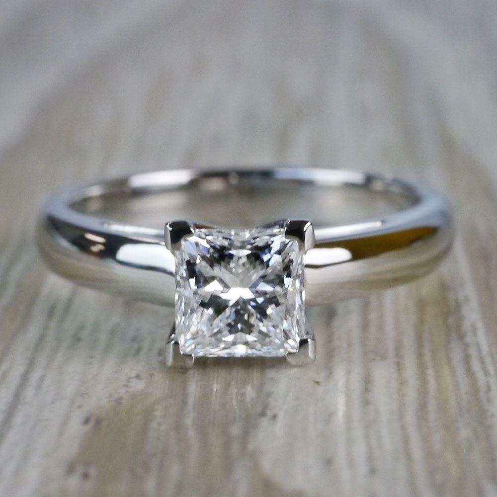 one carat princess cut diamond engagement rings