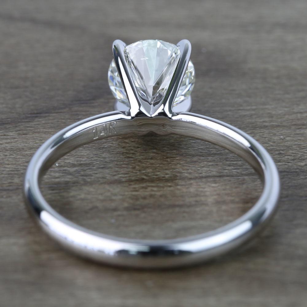 1 Carat Round Solitaire Diamond Ring In White Gold