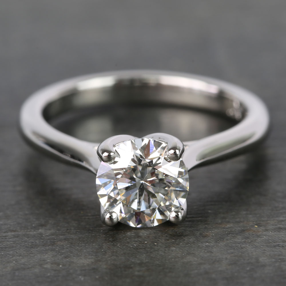 1 Carat Cathedral Setting Engagement Ring - Lyria Crown