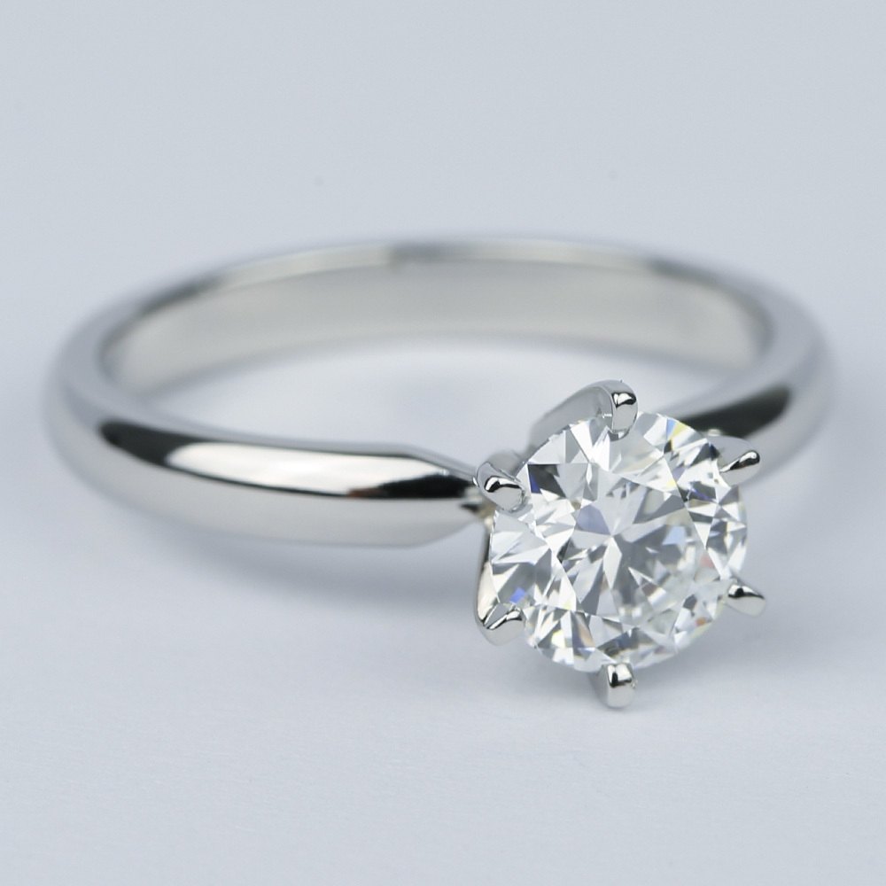 six prong solitaire diamond ring