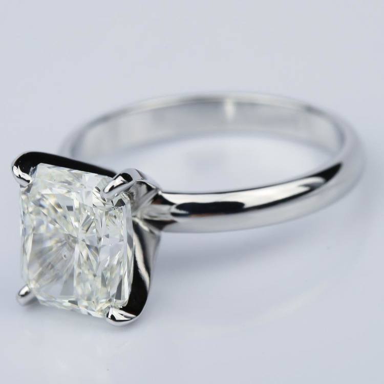 3.53 Carat Radiant Diamond with Classic Solitaire Engagement Ring