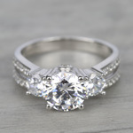 3 Stone Split Shank Engagement Ring (1.52 Ct.)