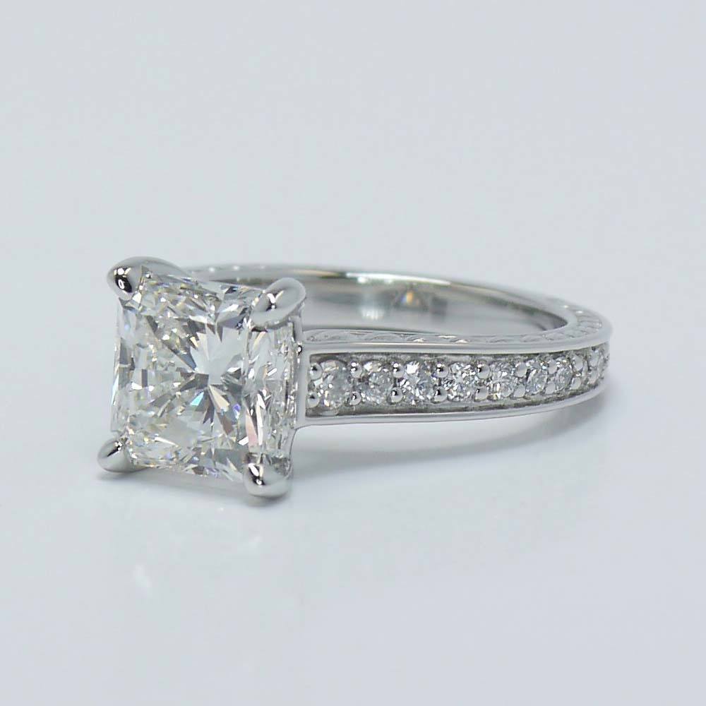 3 Carat Radiant Cut Flawless Diamond Engagement Ring