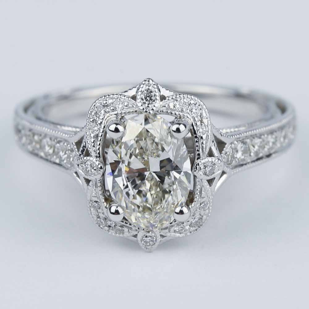 antique oval diamond engagement rings