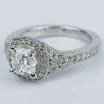 Art Deco One Carat Diamond Engagement Ring In Platinum
