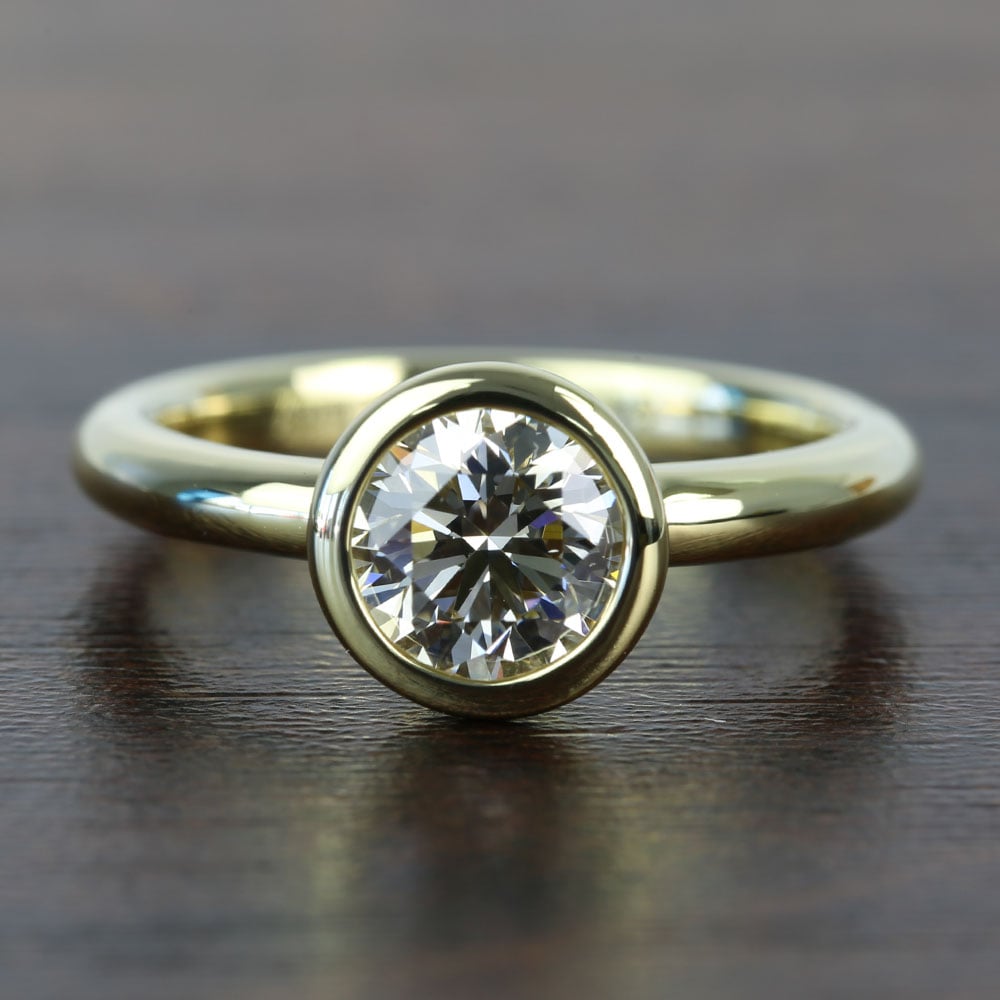1.25 Carat Bezel Set Round Diamond Engagement Ring
