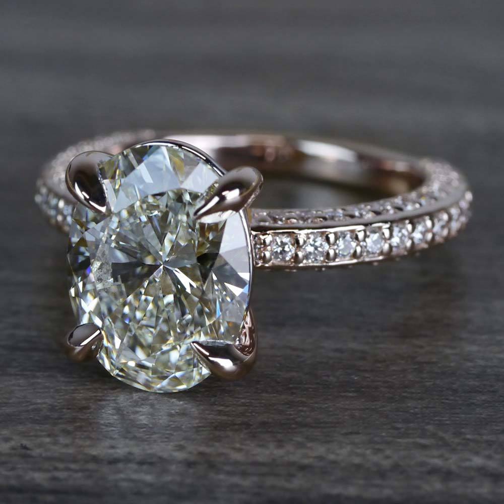 Breathtaking Oval Cut 3 Carat Diamond Ring