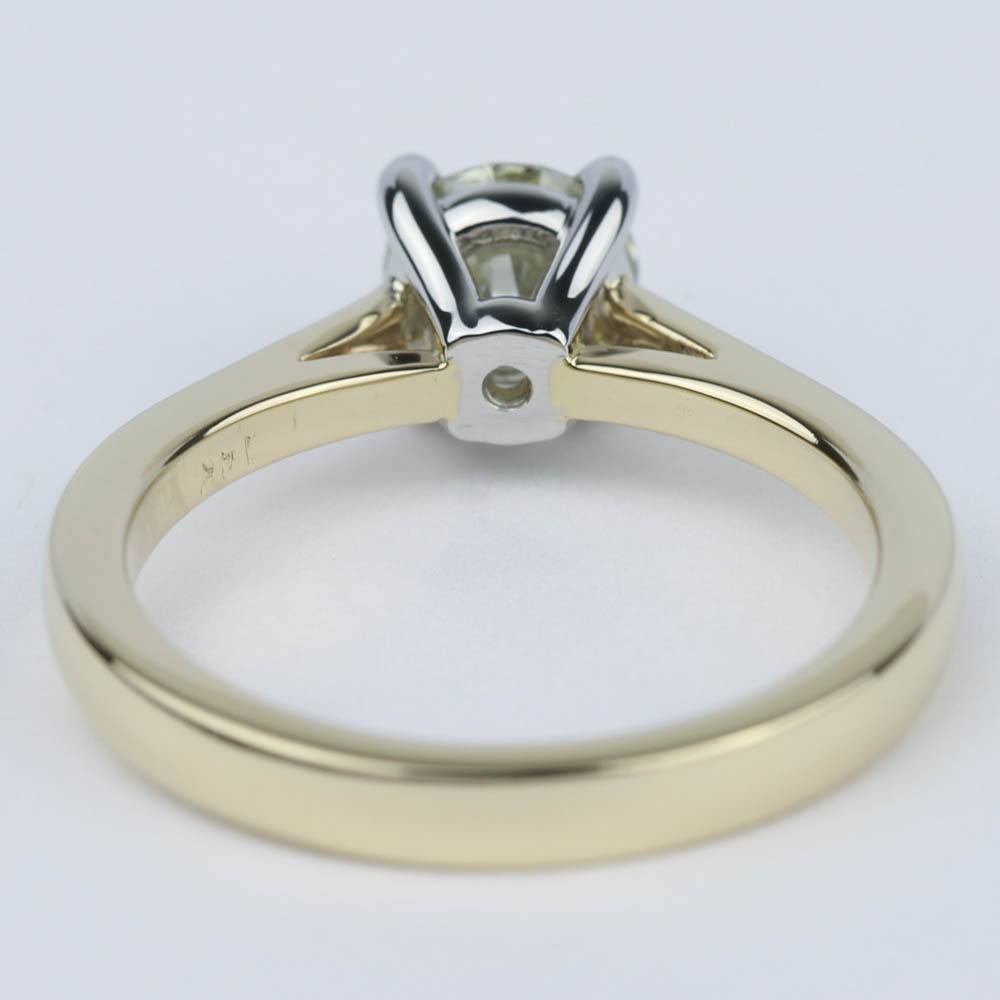 Cathedral Diamond Solitaire Engagement Ring with Claw Prongs