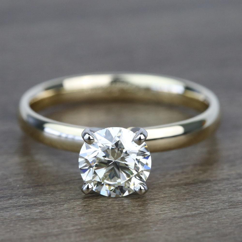 classic round diamond engagement ring