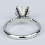 One Carat Round Solitaire Diamond Ring In Platinum