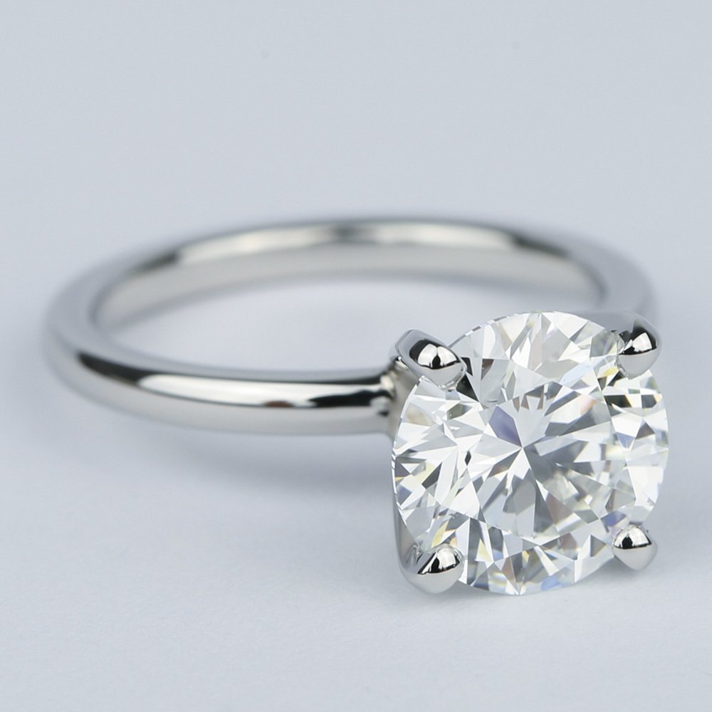 2 carat round solitaire diamond ring