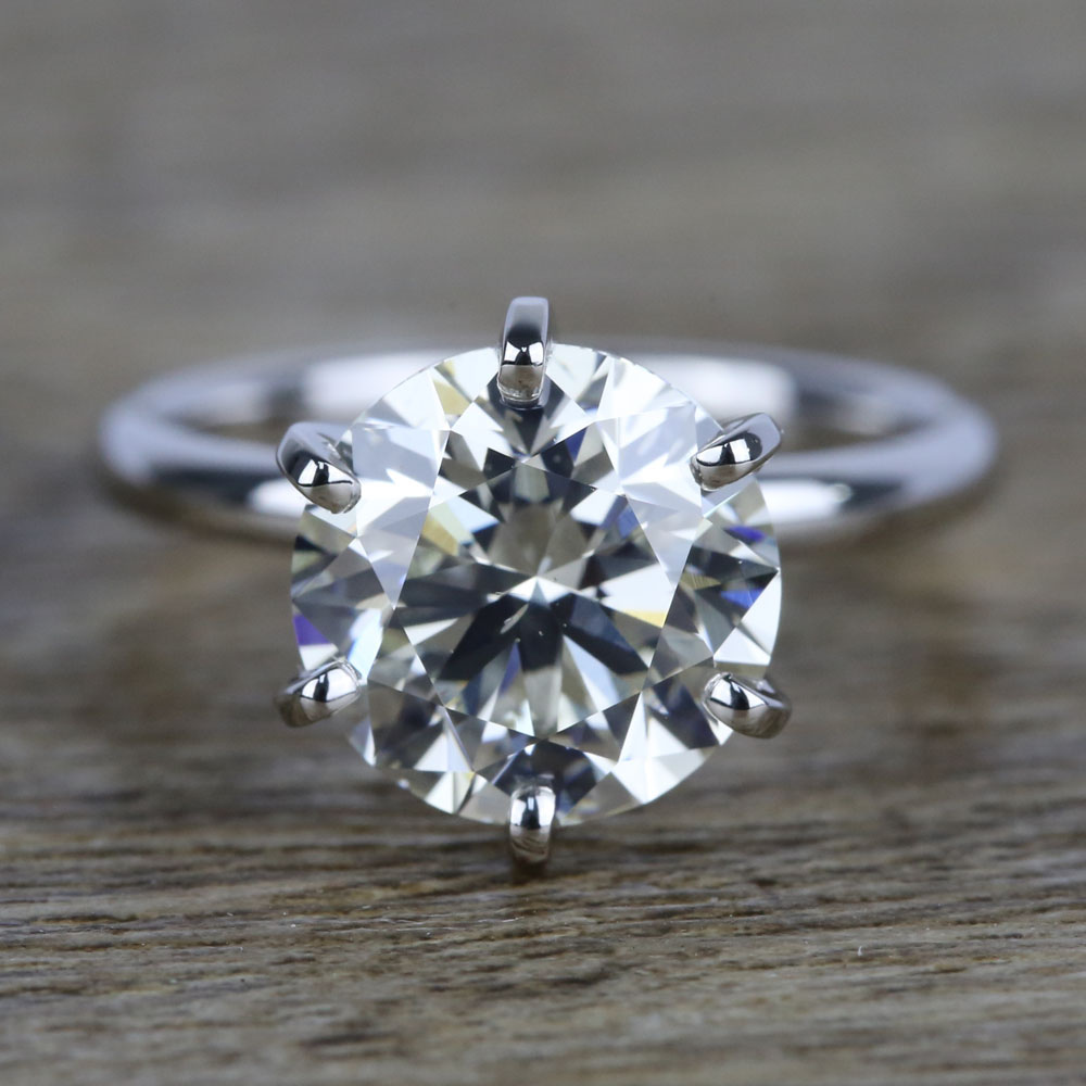 k color diamond in platinum