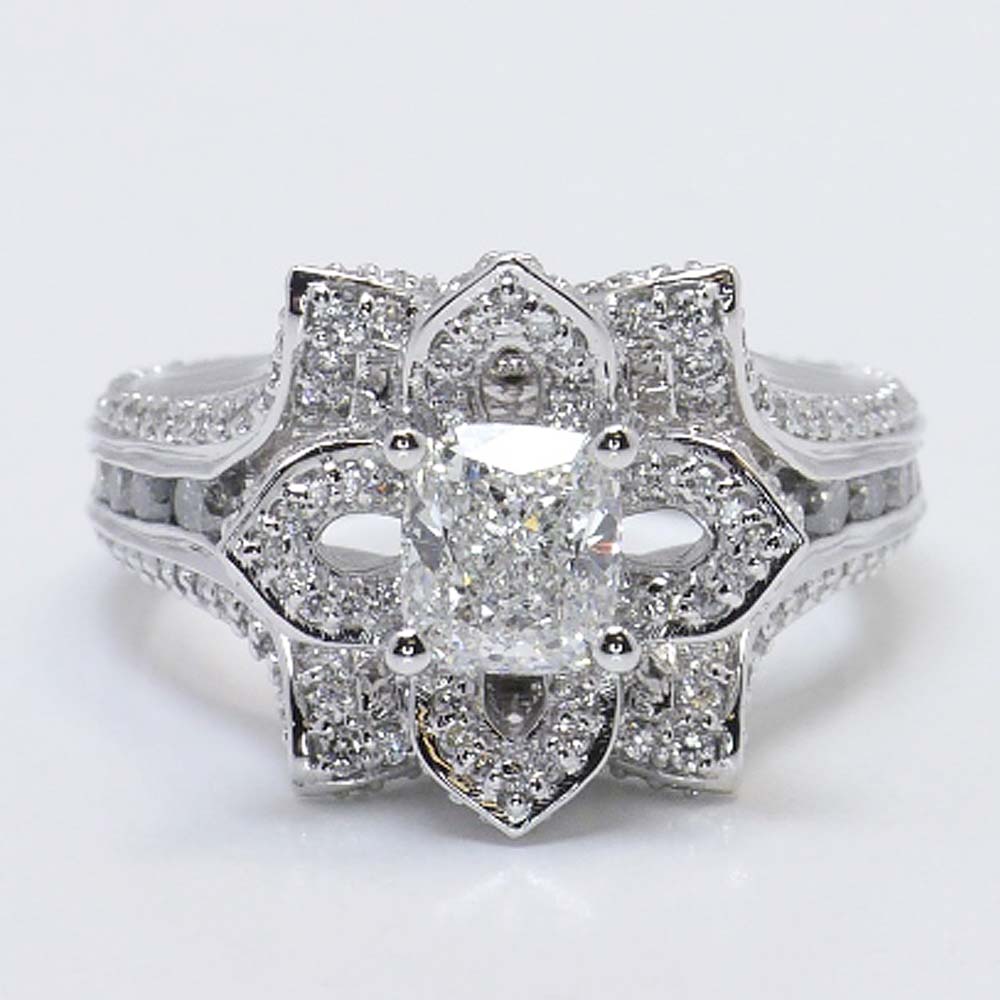 Lotus Flower Engagement Ring (1 Carat)