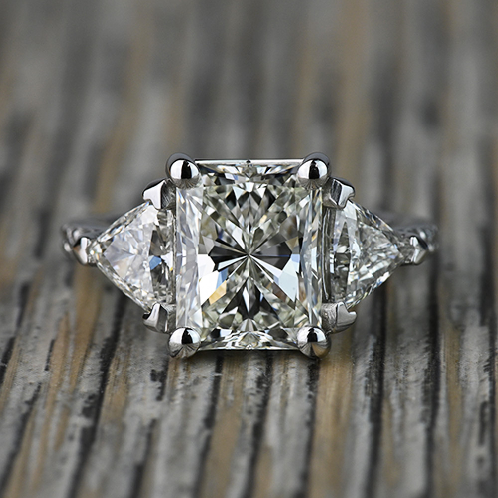 3 carat diamond cut deals platinum ring