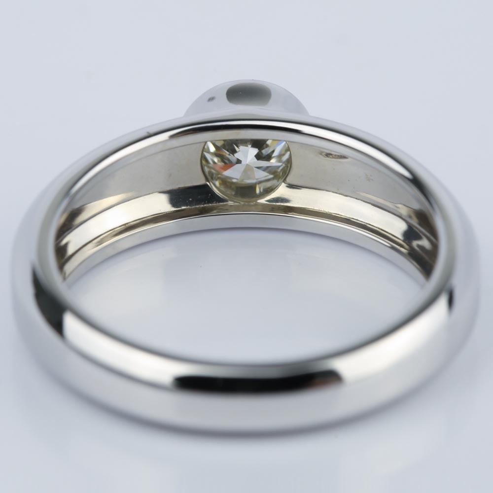 Diamond Solitaire Engagement Ring With Bezel Setting