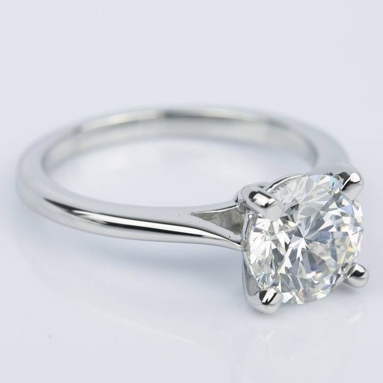 Custom Cathedral Diamond Engagement Ring (1.64 ct.)