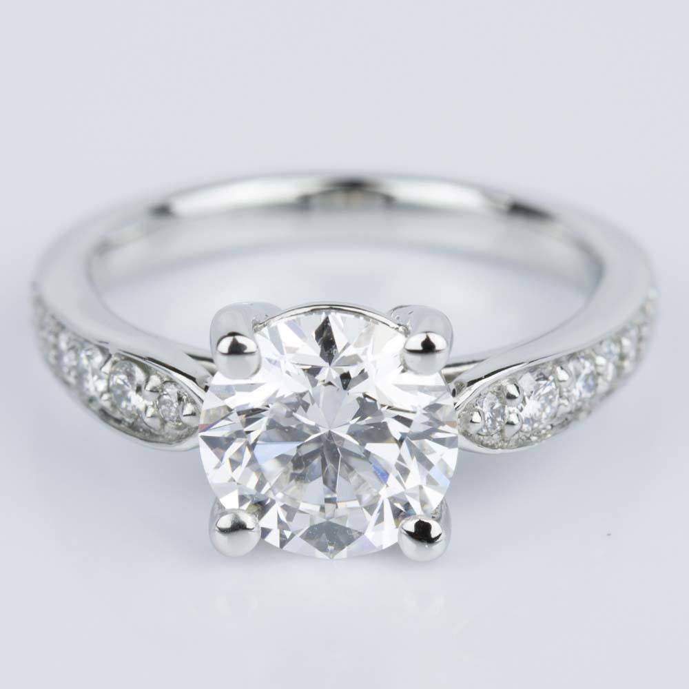 Cathedral Diamond Engagement Ring (1.51 Carat)