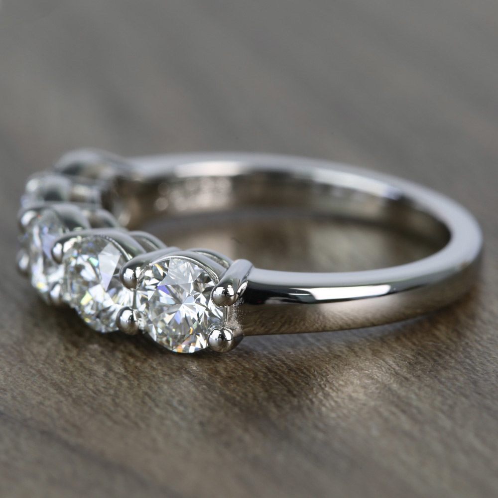 Custom Five-Stone Round Loose Diamond Engagement Ring