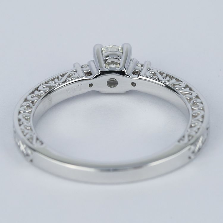 Sterling Silver 1.89 Carat CZ Halo Set Intricate ...