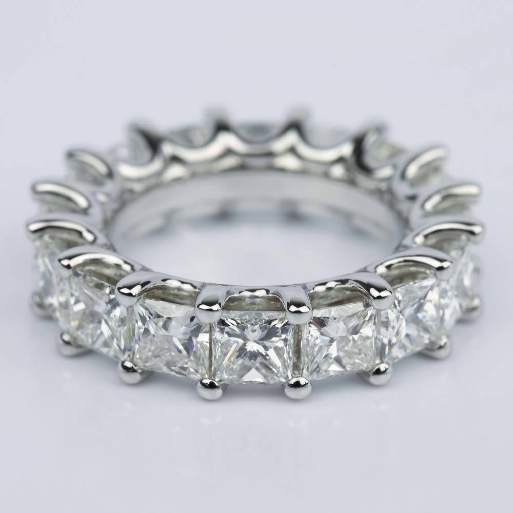 diamond princess cut eternity band