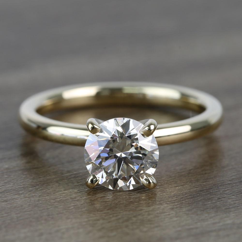 Custom Round 1 Carat Solitaire Diamond Engagement Ring