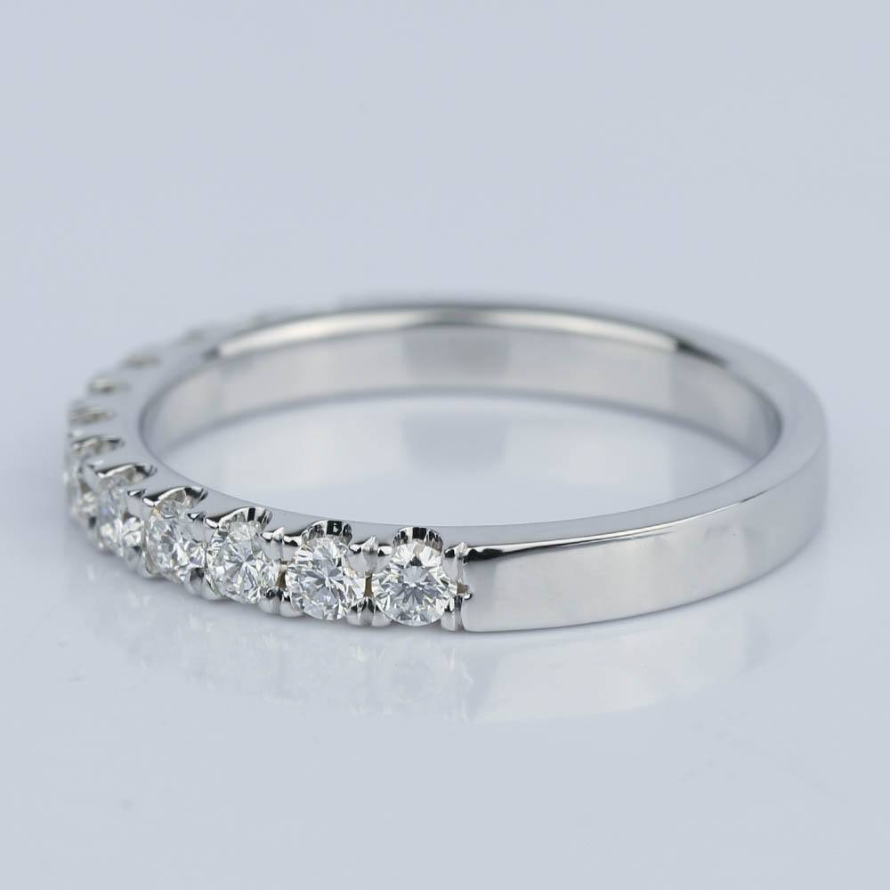 Bespoke Scalloped Wedding Ring In 18K White Gold