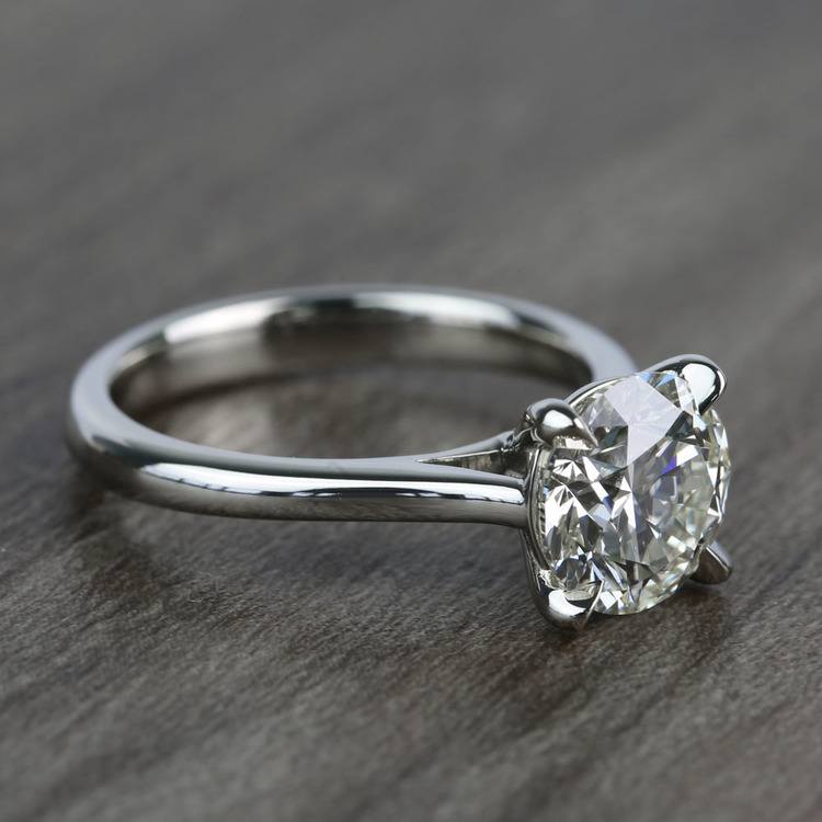 Custom Solitaire 1.75 Carat Round Diamond Engagement Ring