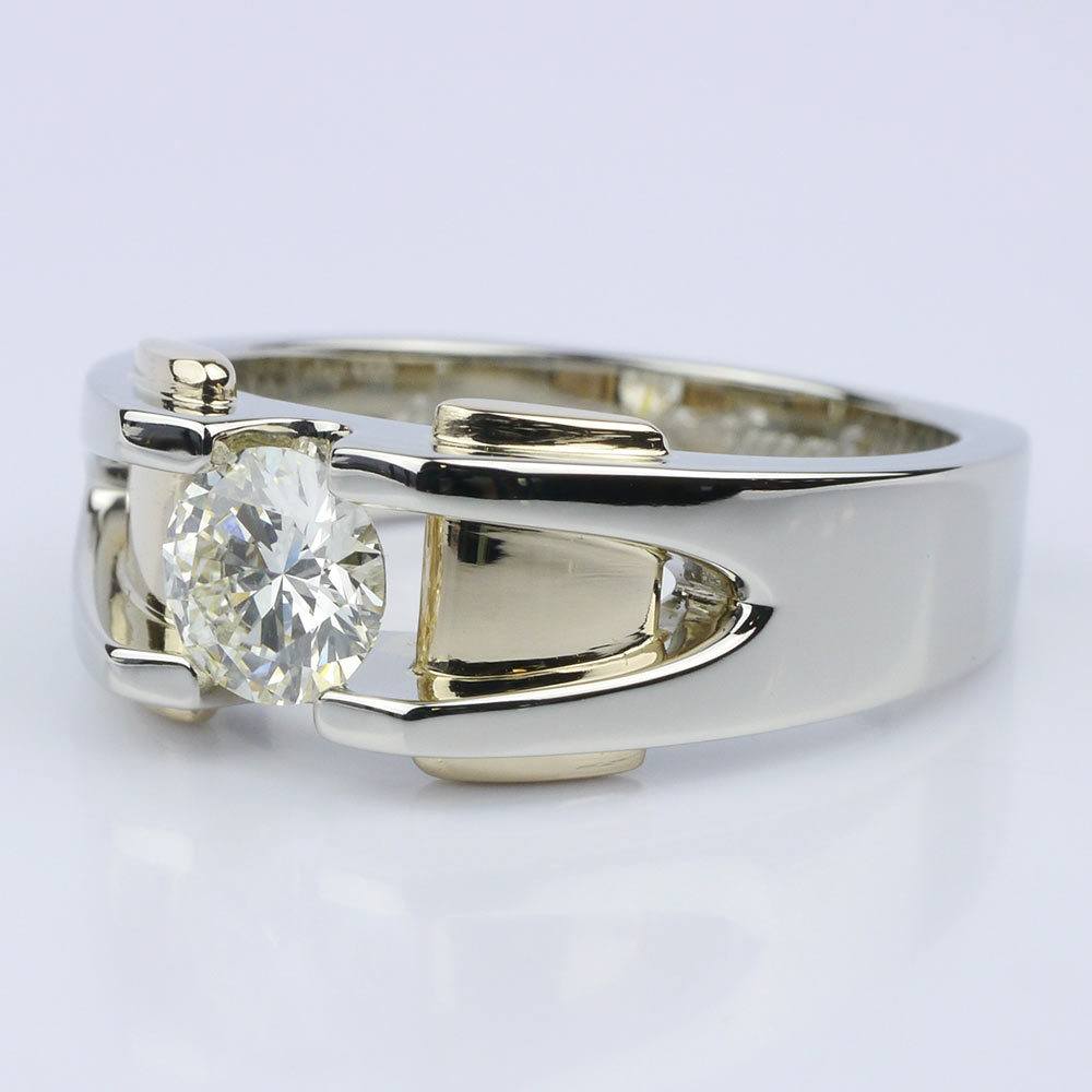 mens 2 tone diamond ring