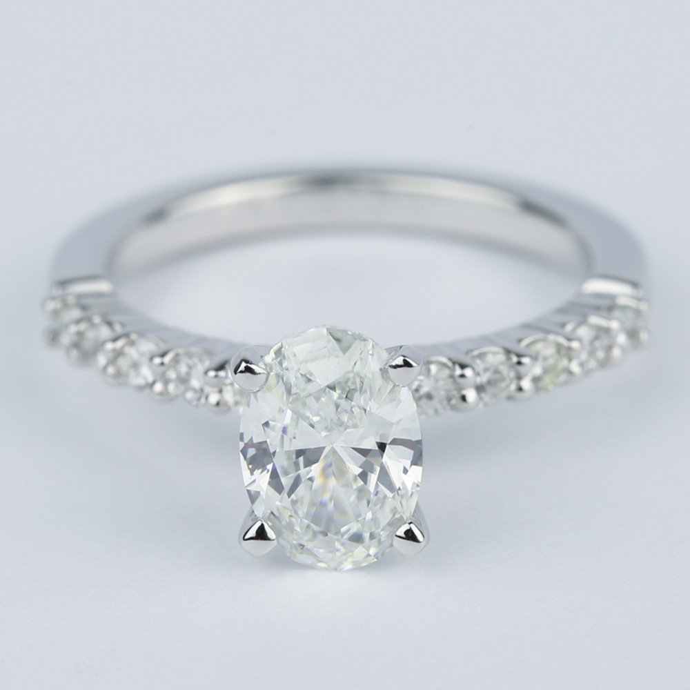 Delicate Oval Engagement Ring | Shared Prong | 1.07 Ct.