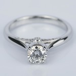 1/2 Carat Diamond Lyria Engagement Ring In White Gold