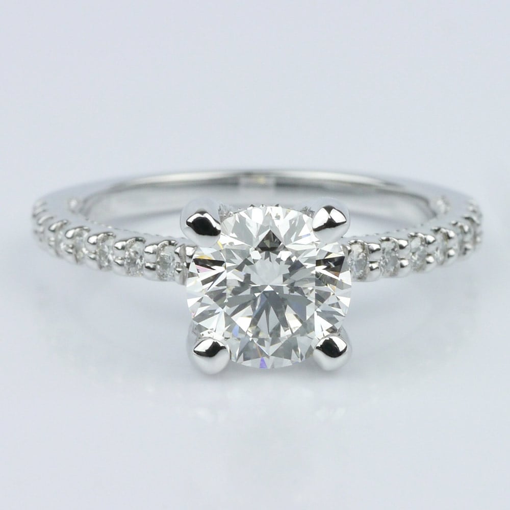 Diamond Engagement Ring with Inside Milgrain Accent (1.00 ct.)