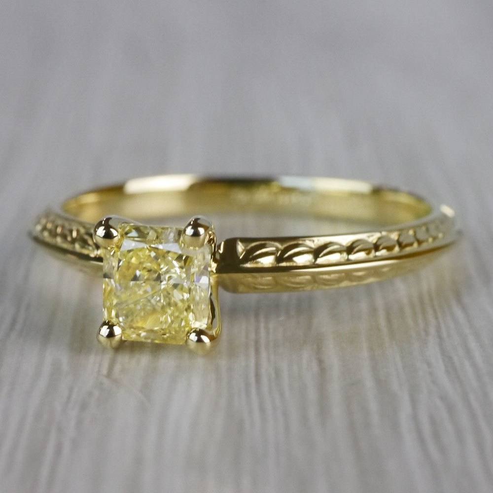 antique canary diamond ring