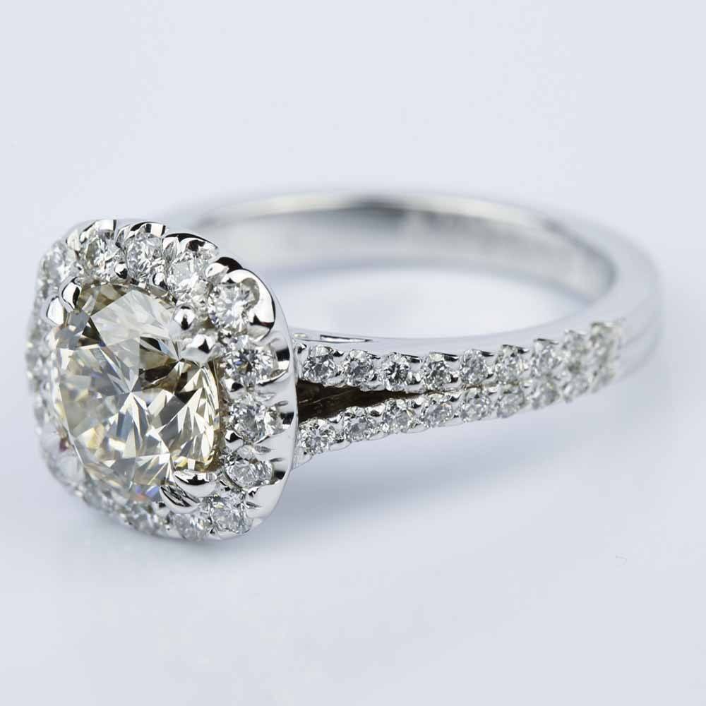 2.5 Carat Round Diamond Engagement Ring With Halo