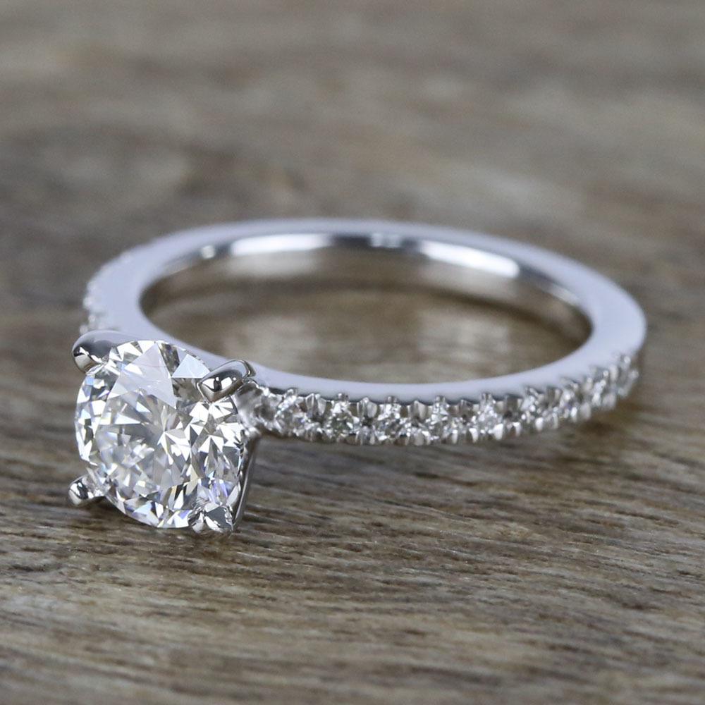 1 Carat Near-Flawless Diamond Ring In White Gold