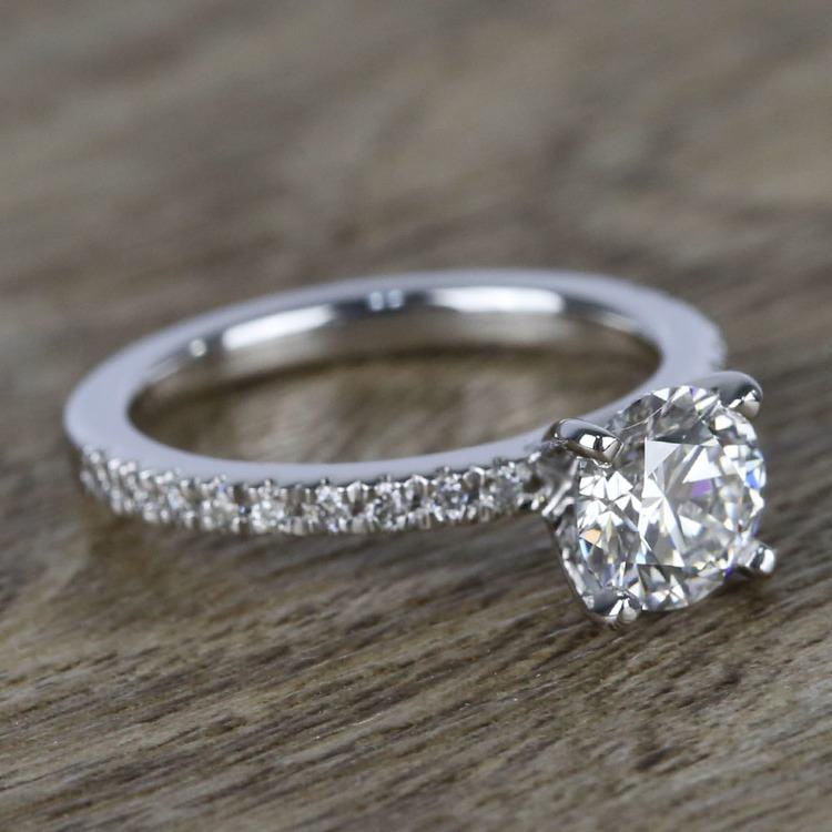 1 Carat Near-Flawless Round Diamond Engagement Ring