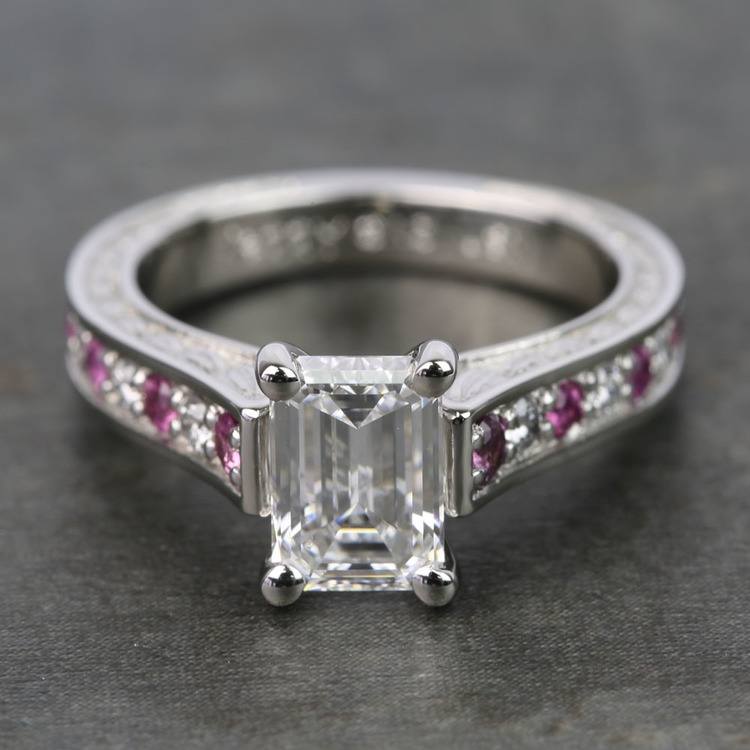 Pink Sapphires Antique Ring (1.24 Carat 
