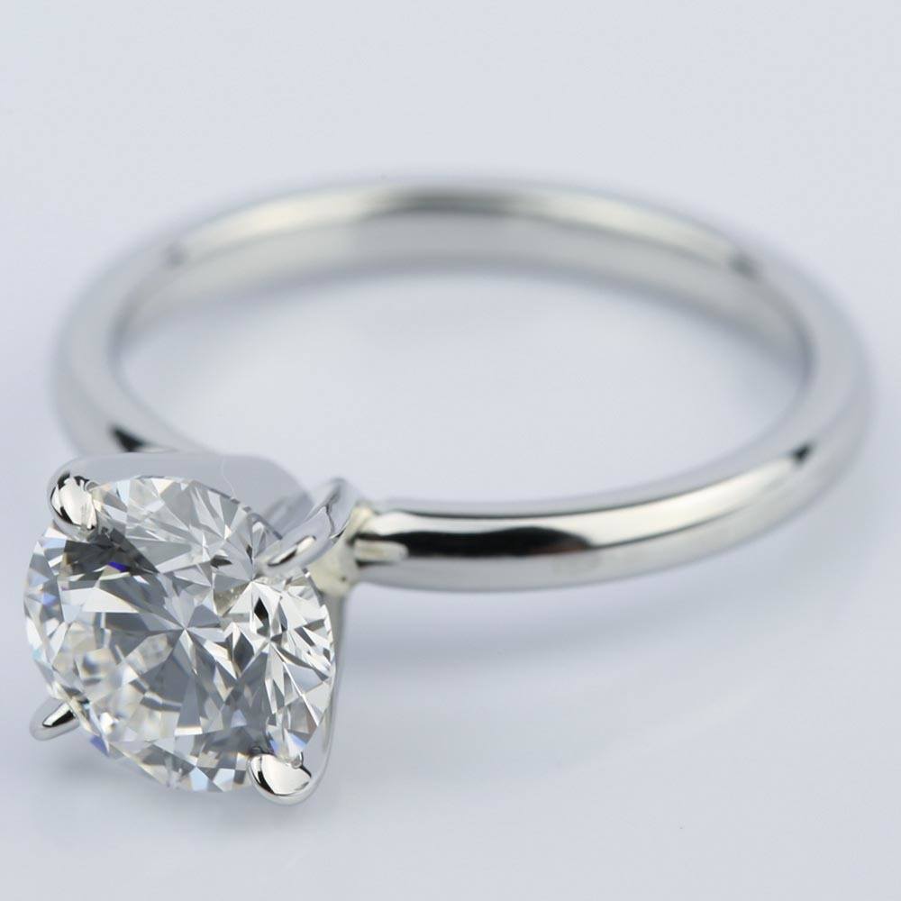 round cut solitaire diamond ring